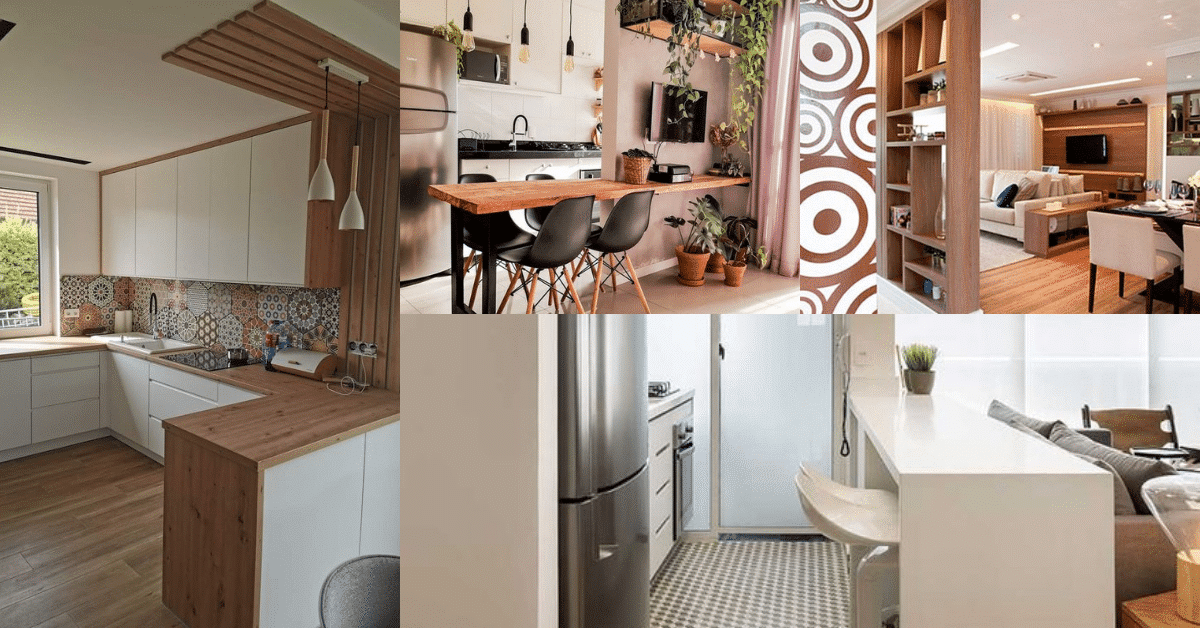 Formas originais de dividir sala e cozinha! Confira! dicas dividir sala e cozinha