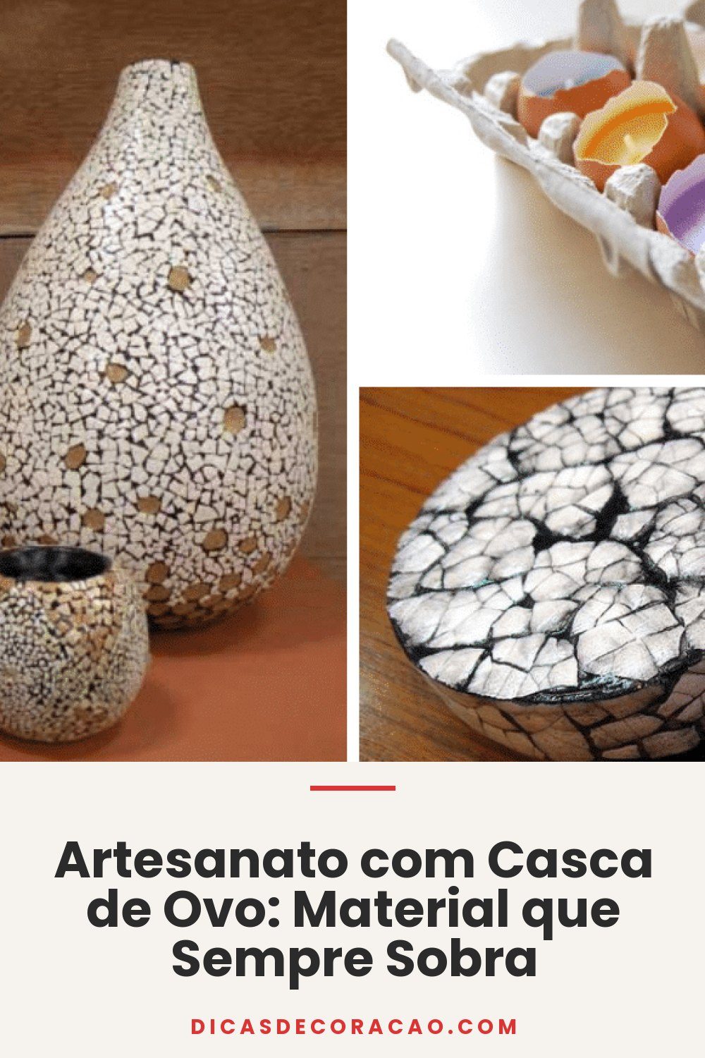 Artesanato com Casca de Ovo: Material que Sempre Sobra