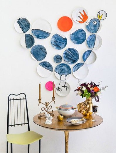 Ideias de Decora&ccedil;&atilde;o com Pratos- Fa&ccedil;a voc&ecirc; mesmo Ideias decora&ccedil;&atilde;o pratos diferente