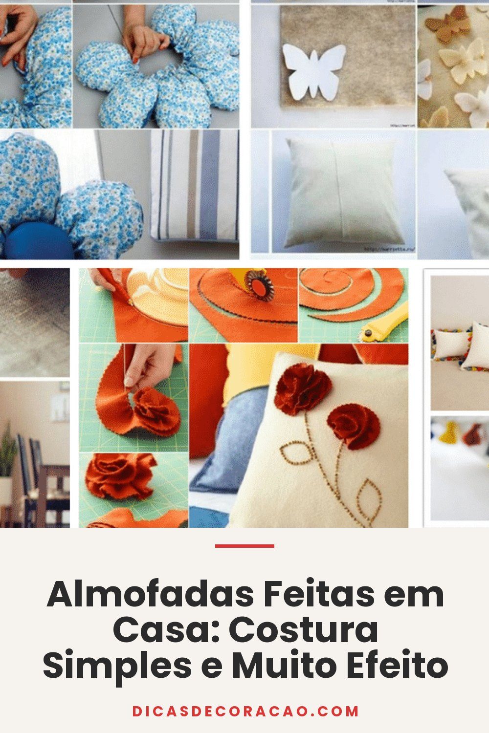 Almofadas Feitas em Casa: Costura Simples e Muito Efeito