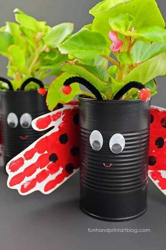 animais feitos com latas para decorar seu jardim 2