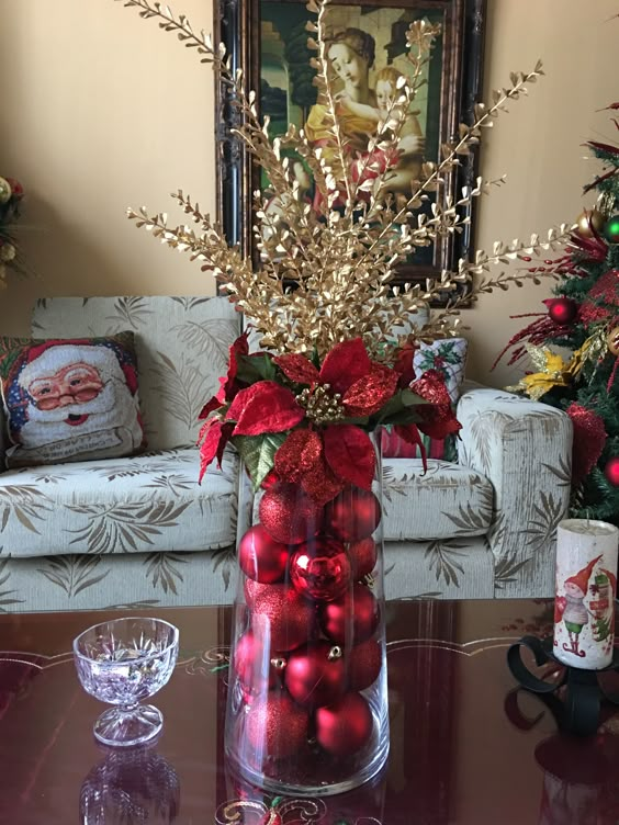 arranjos de natal com vasos altos 1