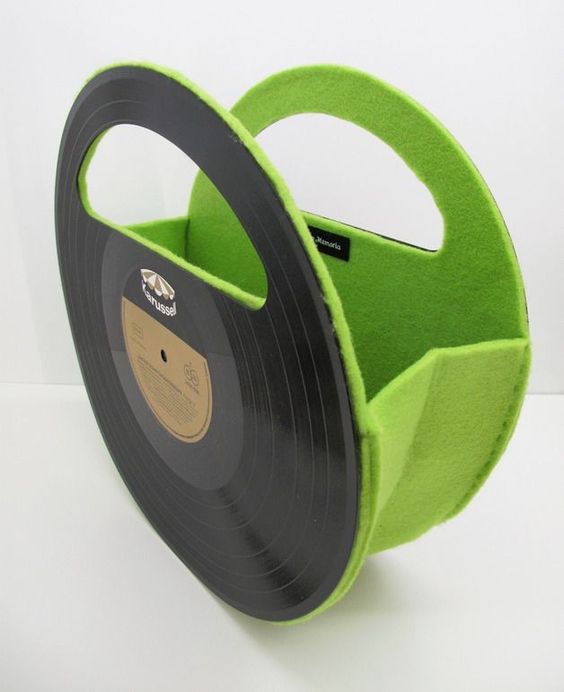 artesanato com disco de vinil 1