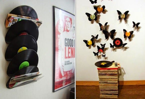 artesanato com disco de vinil 3
