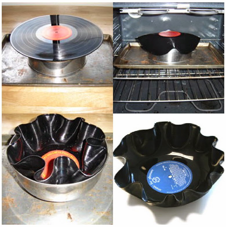 artesanato com disco de vinil 4