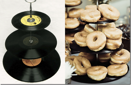 artesanato com disco de vinil