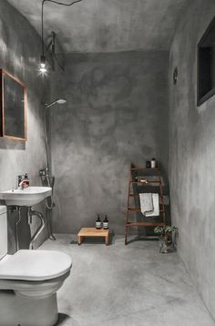 banheiro com cimento queimado piso 1