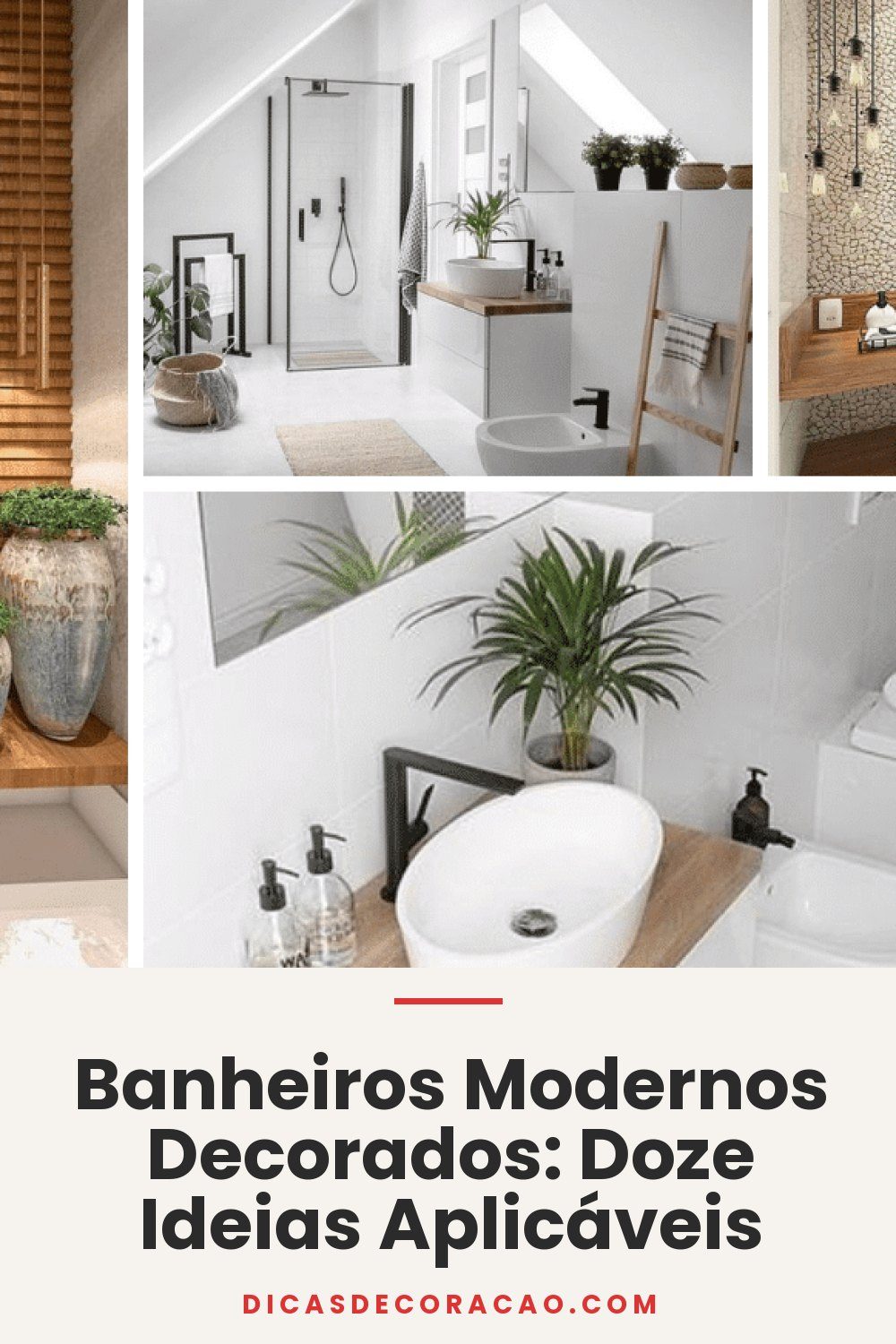 Banheiros Modernos Decorados: Doze Ideias Aplicáveis