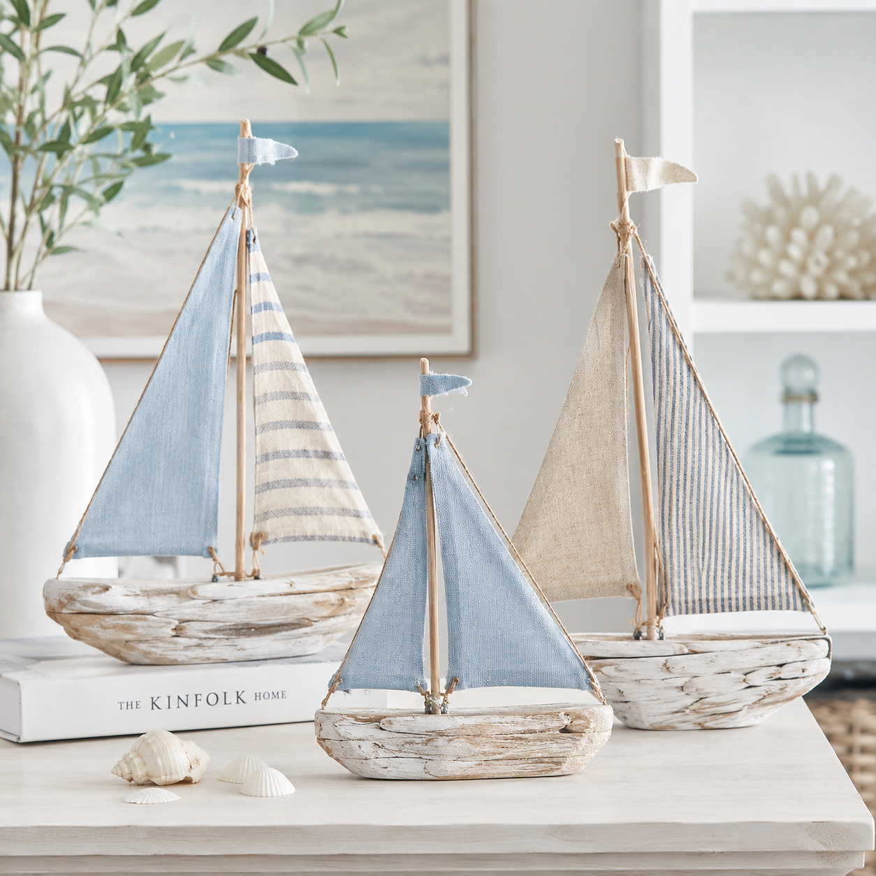 Barcos decorativos feitos de tecido e troncos de &aacute;rvores: ideias artesanais com encanto r&uacute;stico barcos decorativos feitos de tecido e troncos de arvores 6