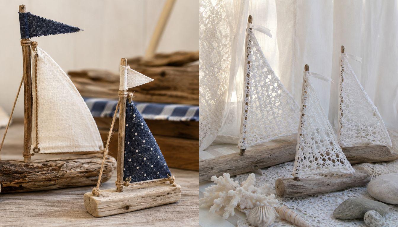 Barcos decorativos feitos de tecido e troncos de árvores: ideias artesanais com encanto rústico Barcos decorativos feitos de tecido e troncos de árvores: ideias artesanais com encanto rústico barcos decorativos feitos de tecido e troncos de arvores
