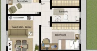 casa com 50 metros quadrados