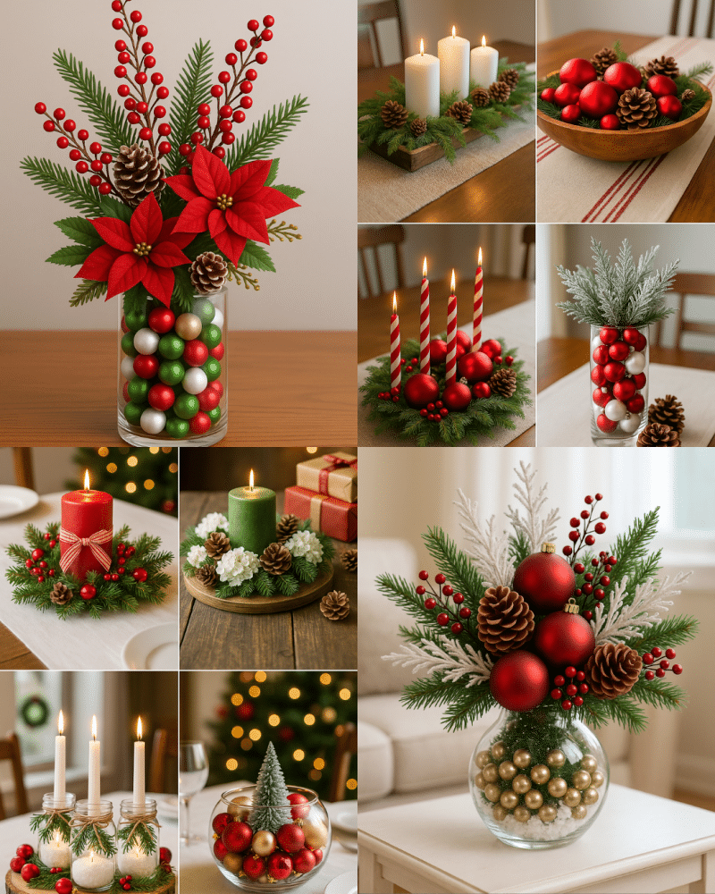 centros de mesa de natal faceis de fazer 7