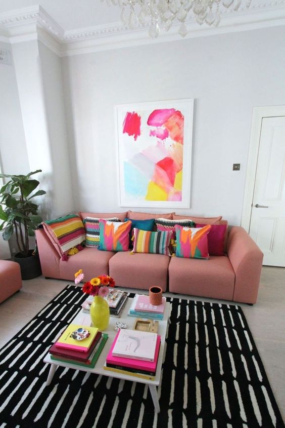 como decorar com sofas coloridos dicas 3