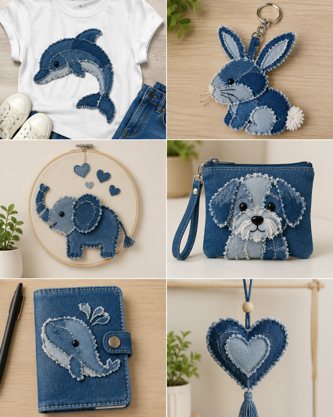 Como fazer animais com retalhos de jeans criativos e simples como fazer animais com retalhos de jeans criativos e simples