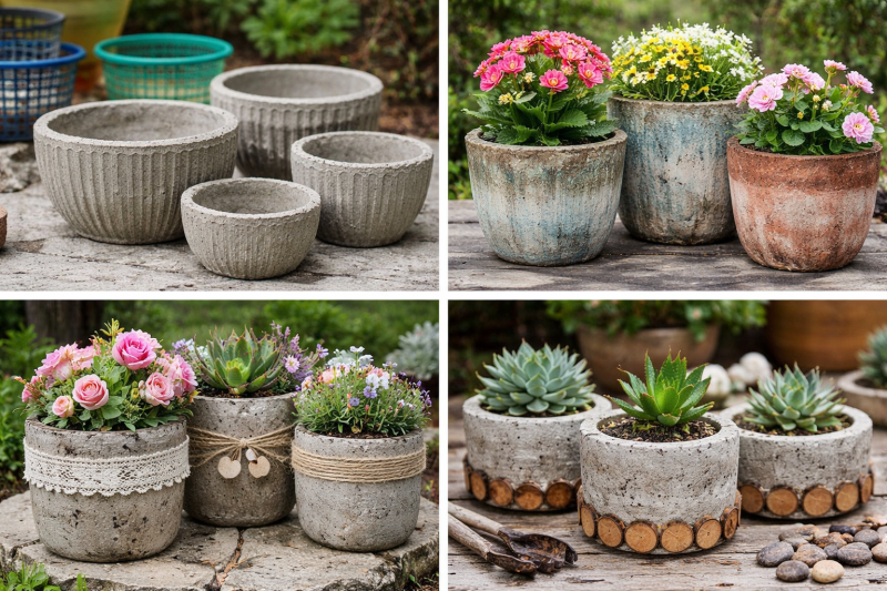 como fazer lindos vasos com recipientes de plastico 2