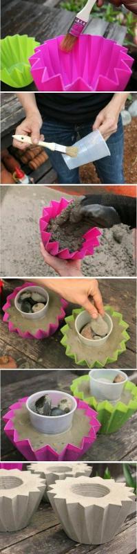 como fazer lindos vasos com recipientes de plastico scaled