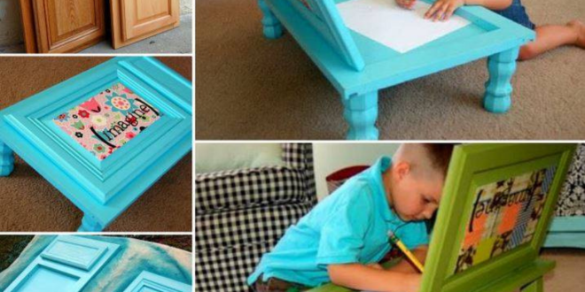 como fazer mesa para crianca com porta de armario