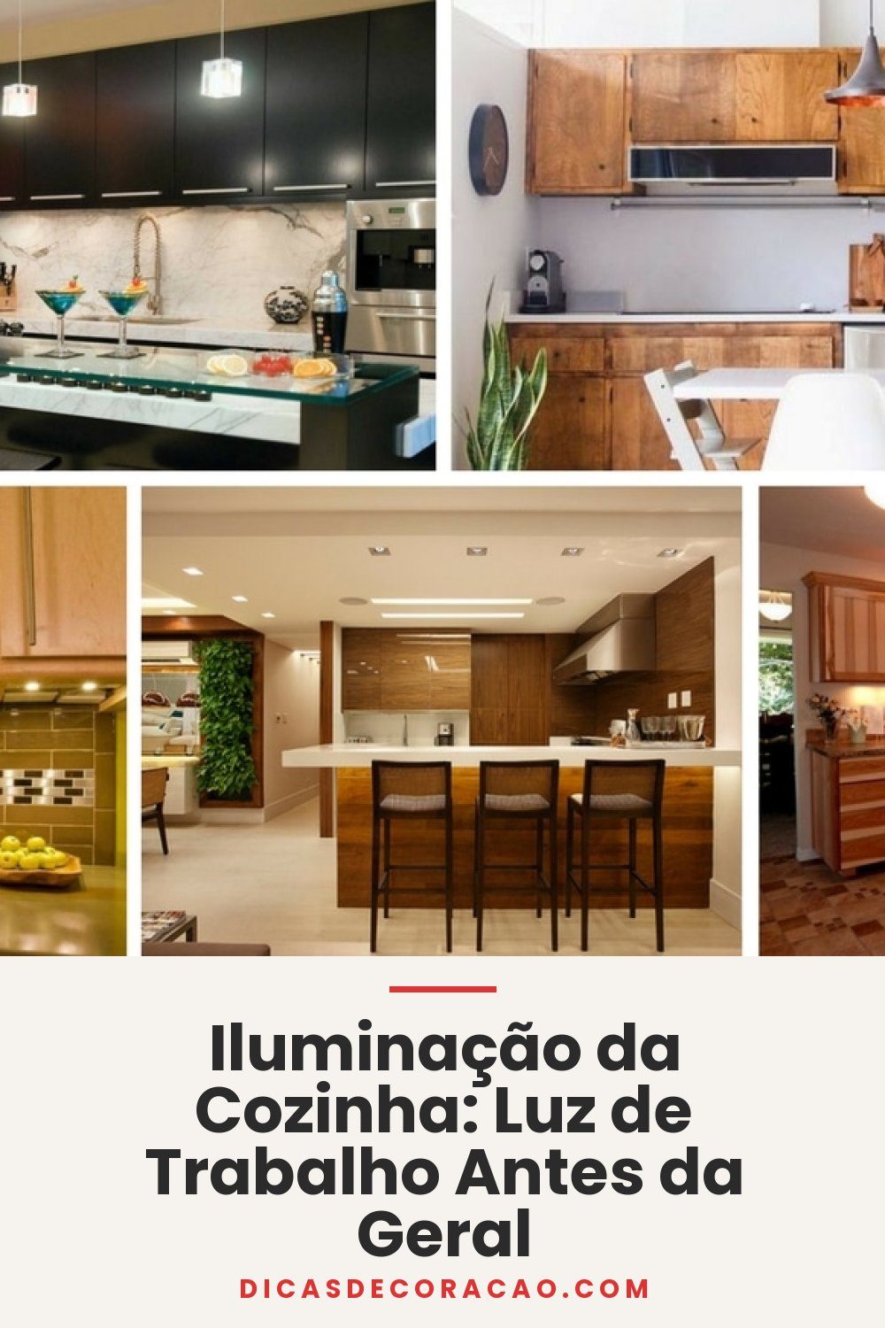 Iluminação da Cozinha: Luz de Trabalho Antes da Geral