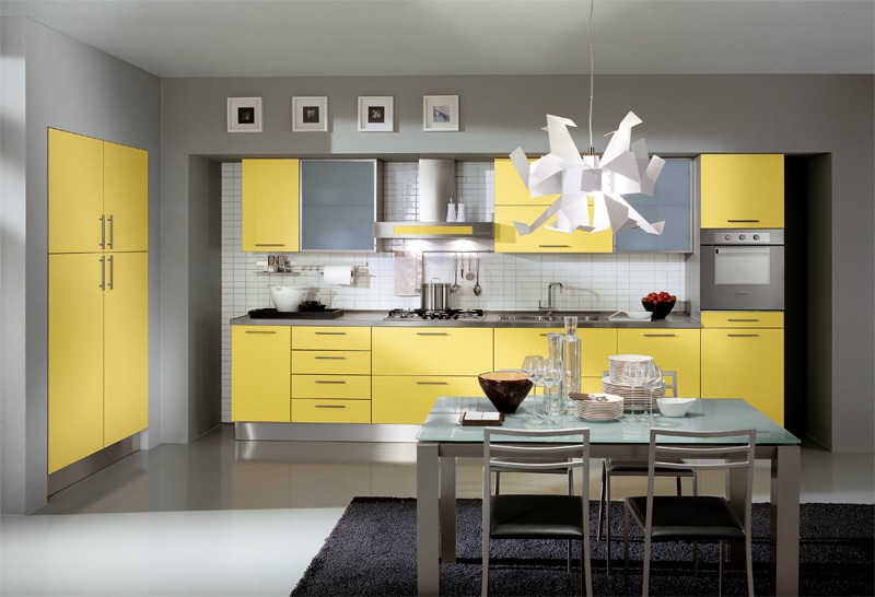 cozinha amarela moderna