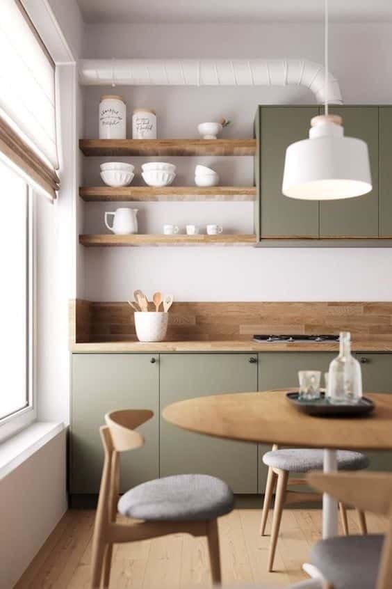 cozinhas elegantes em verde oliva 6