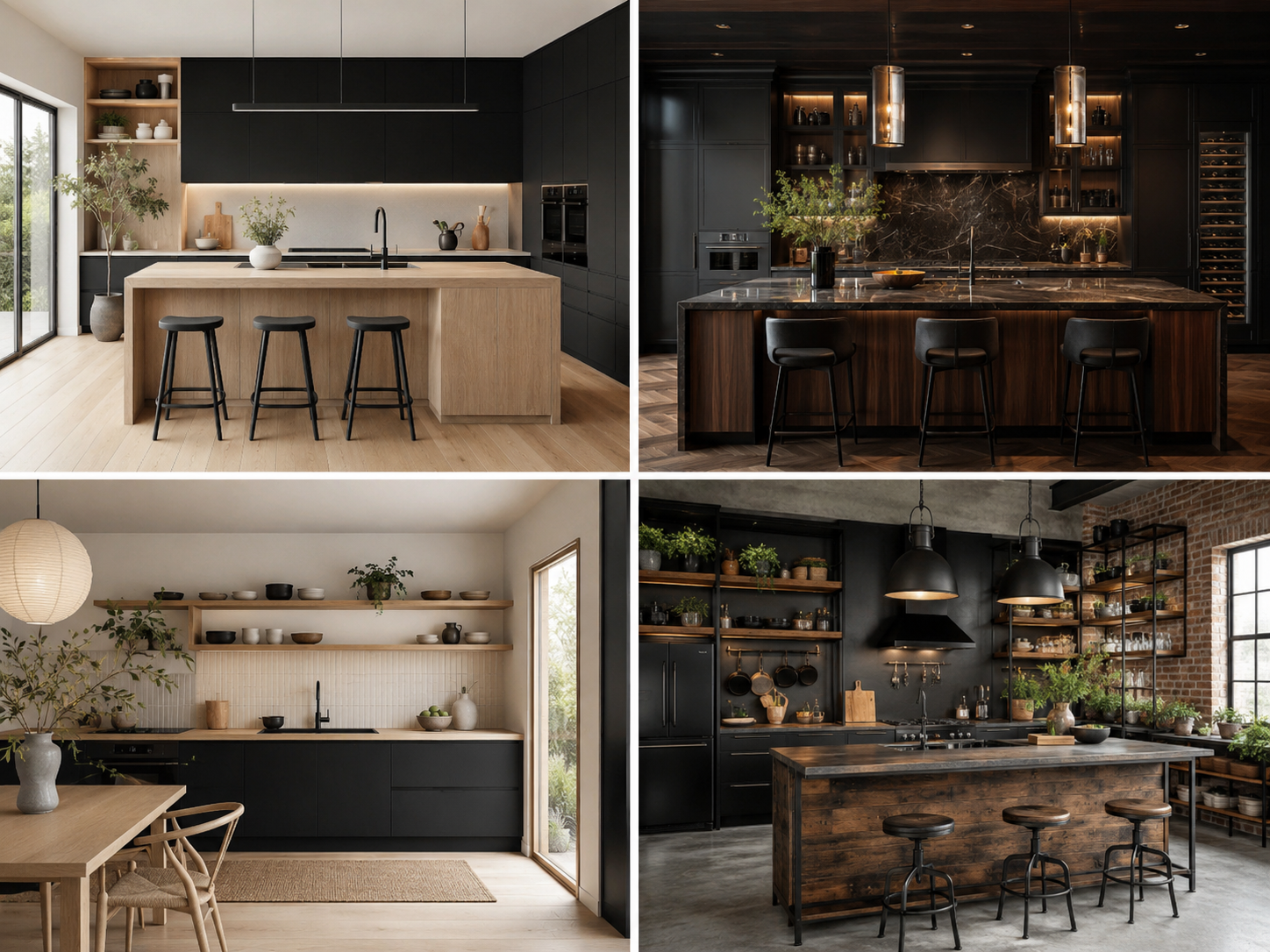 Cozinhas em preto e madeira que valorizam o seu espaço Cozinhas em preto e madeira que valorizam o seu espaço cozinhas em preto e madeira 3