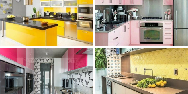 cozinhas modernas coloridas