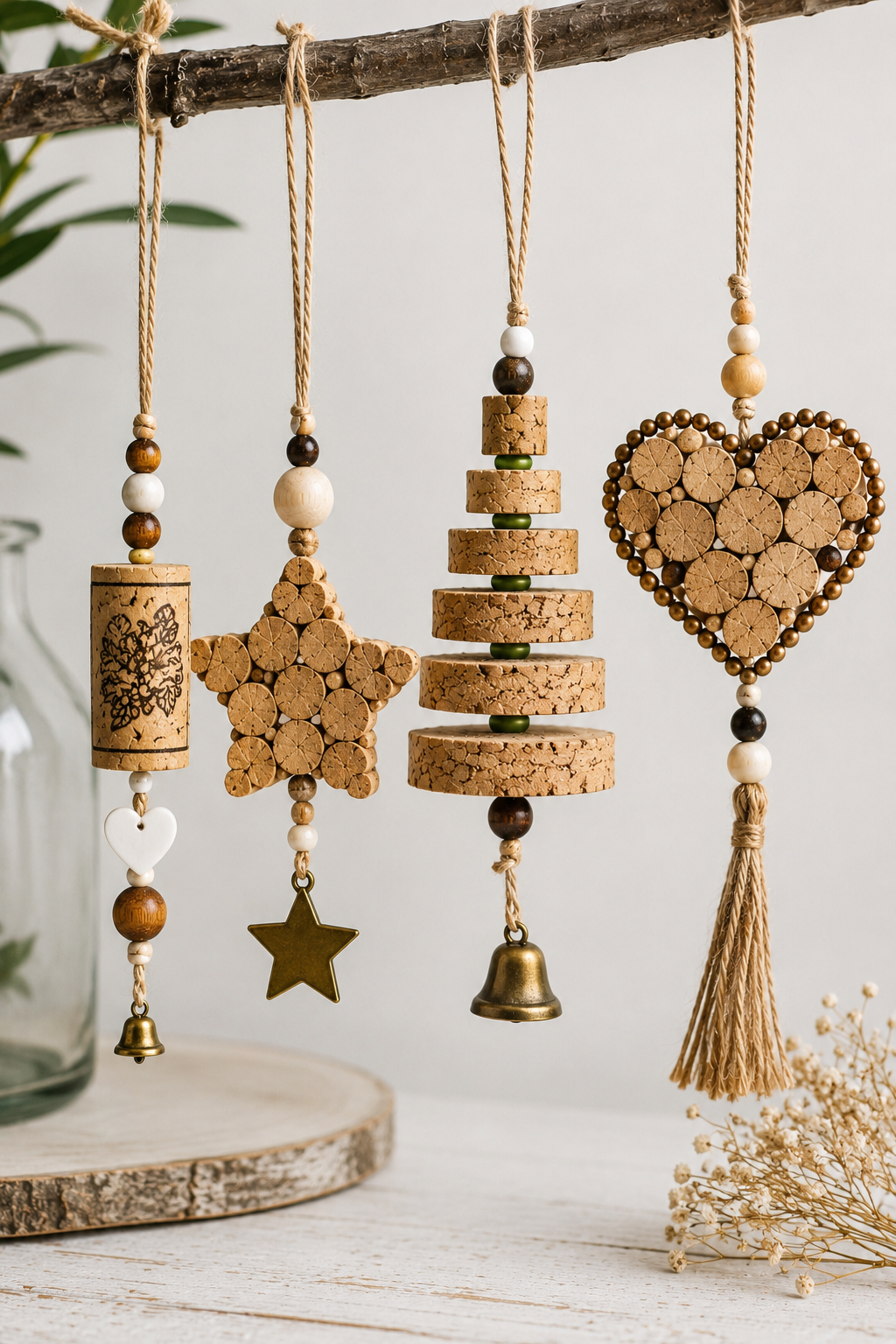 Enfeites elegantes de corti&ccedil;a com mi&ccedil;angas passo a passo create elegant cork ornaments with beads 5