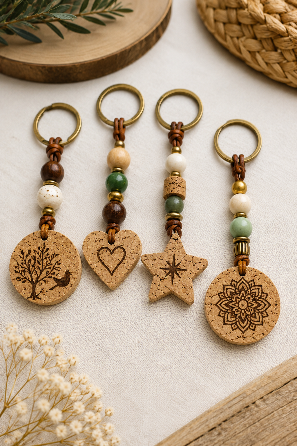 Enfeites elegantes de corti&ccedil;a com mi&ccedil;angas passo a passo create elegant cork ornaments with beads 7