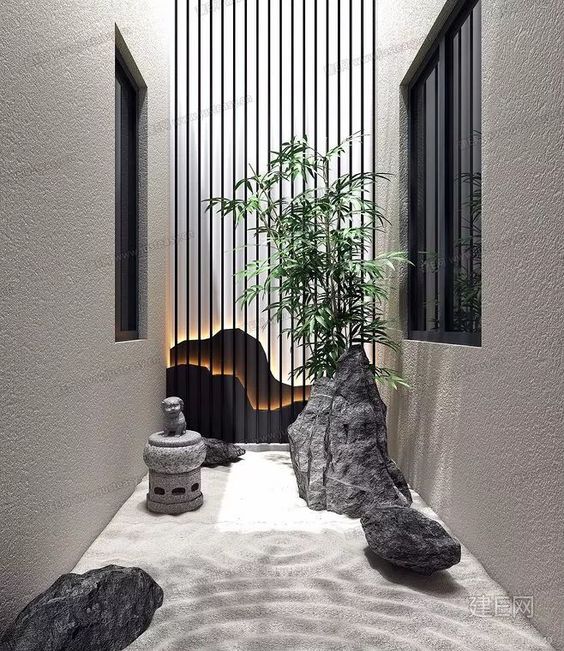 criar um jardim zen interior 5
