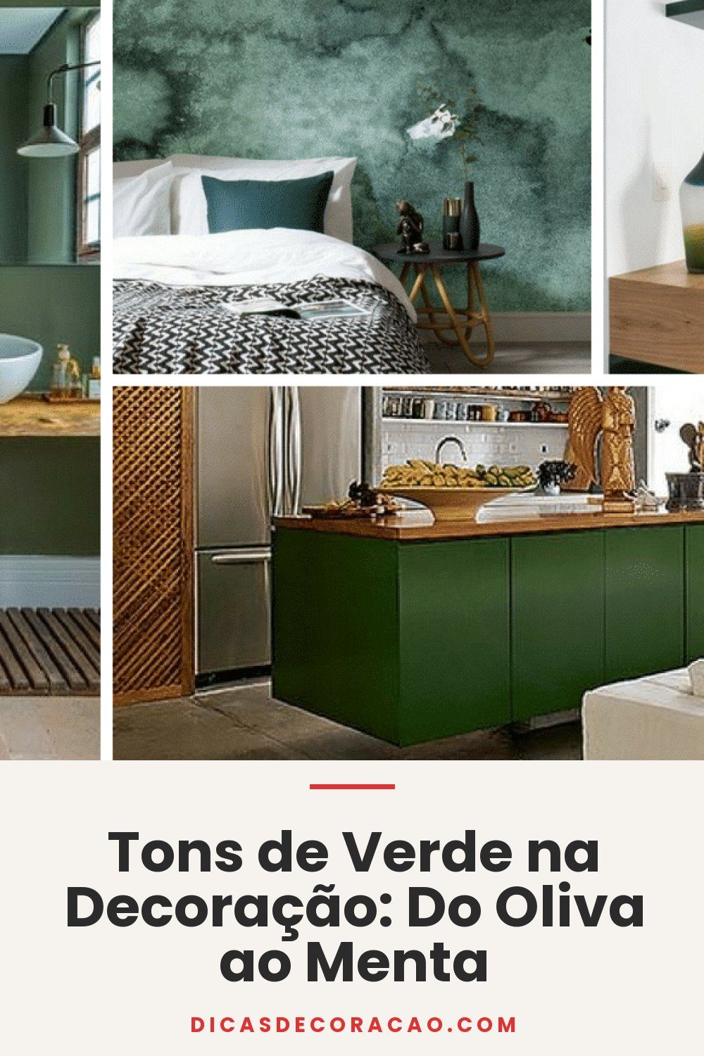 Tons de Verde na Decoração: Do Oliva ao Menta