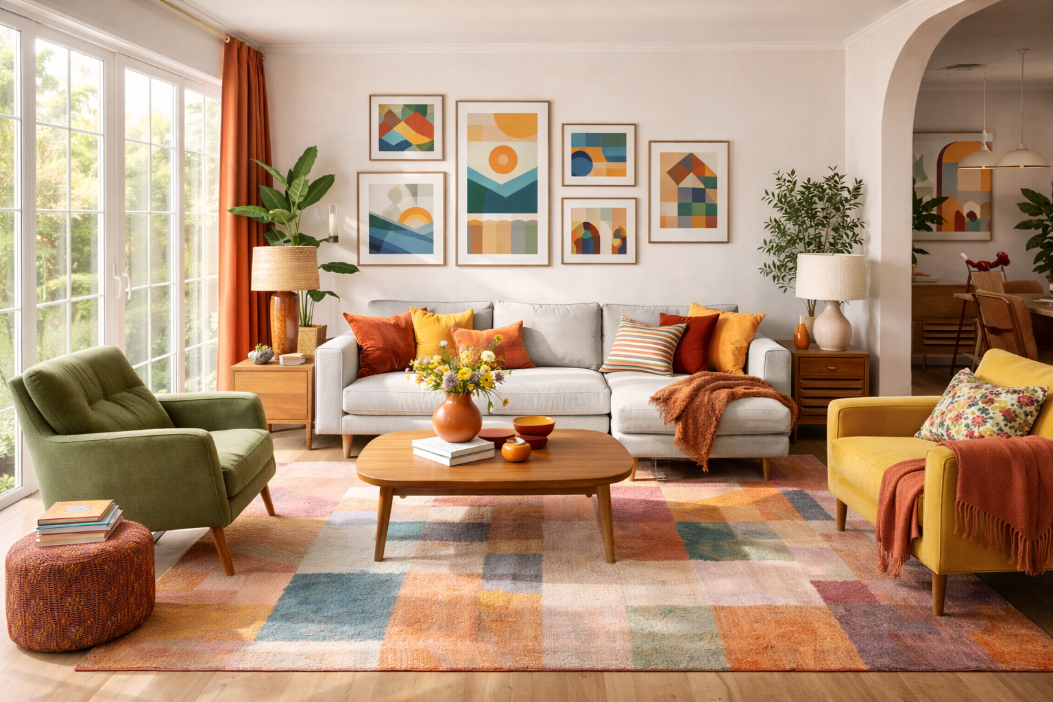Decora&ccedil;&atilde;o Colorida para a Sala: Ideias, Combina&ccedil;&otilde;es e Truques para Transformar o Ambiente decoracao colorida para a sala 1