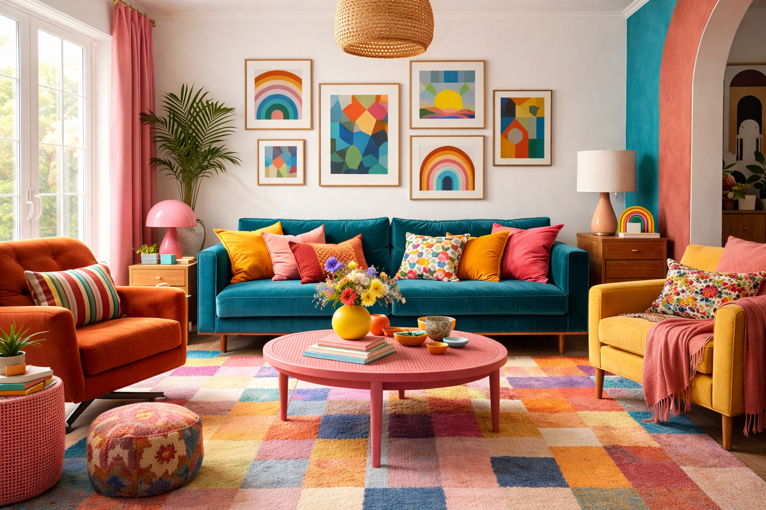 Decora&ccedil;&atilde;o Colorida para a Sala: Ideias, Combina&ccedil;&otilde;es e Truques para Transformar o Ambiente decoracao colorida para a sala 5