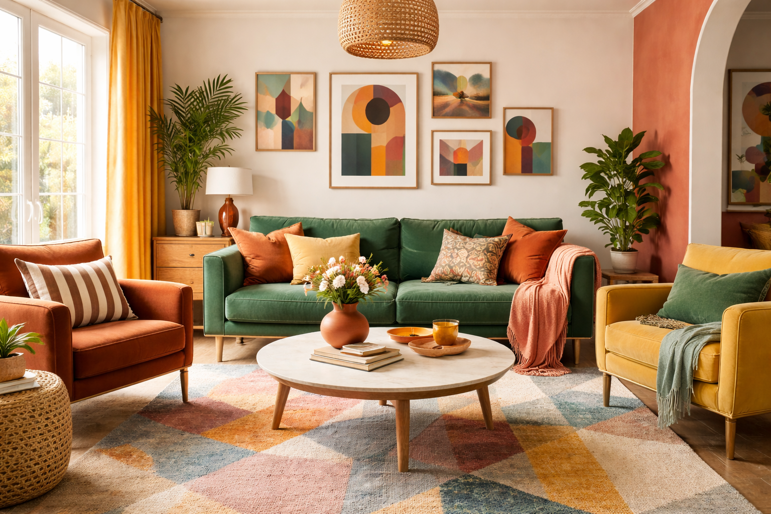 Decora&ccedil;&atilde;o Colorida para a Sala: Ideias, Combina&ccedil;&otilde;es e Truques para Transformar o Ambiente decoracao colorida para a sala 6