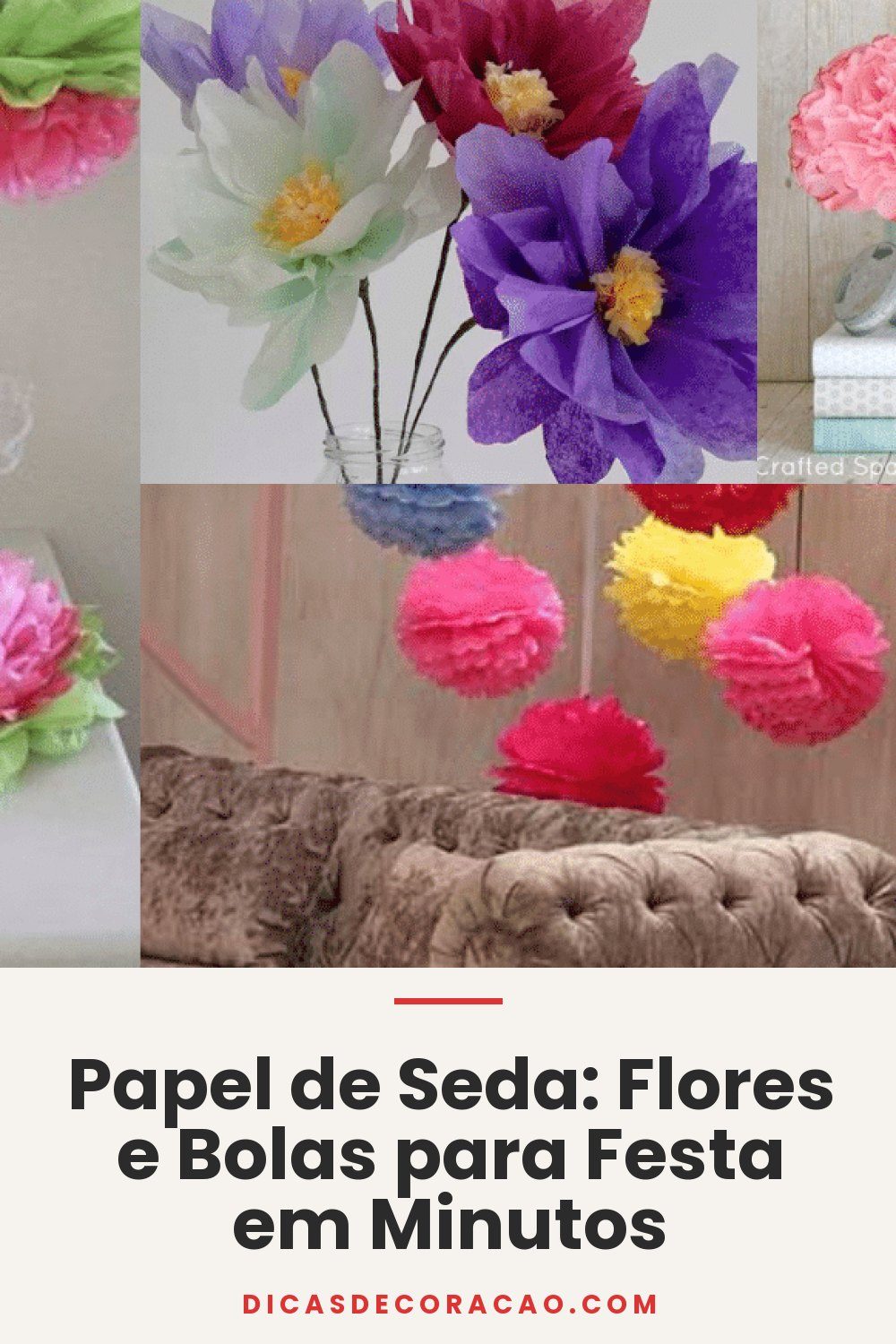 Papel de Seda: Flores e Bolas para Festa em Minutos