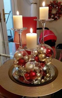 decoracao de mesa de natal com velas 3