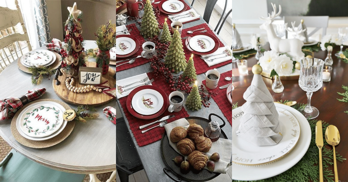 decoracao de mesas tema natal