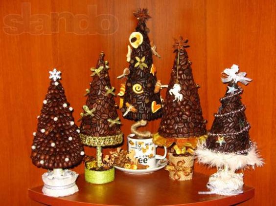 decoracao de natal original com graos de cafe 4