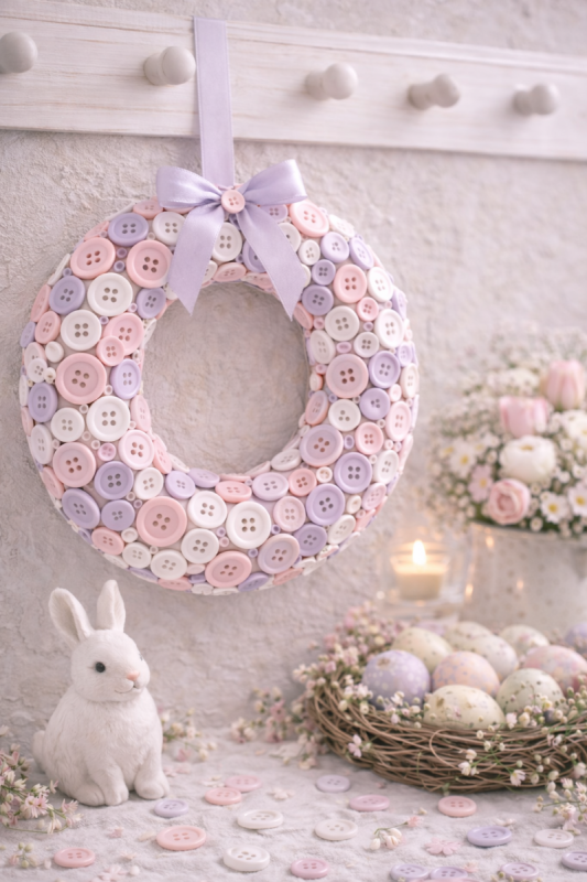 decoracao de pascoa com botoes 2 scaled