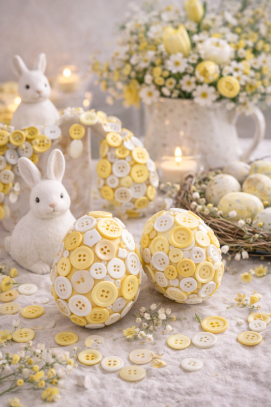decoracao de pascoa com botoes 5 scaled