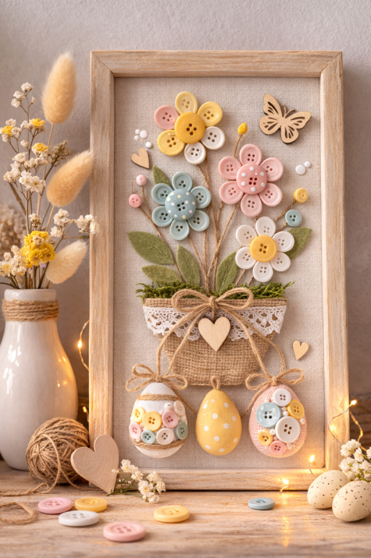 decoracao de pascoa com botoes 8 scaled