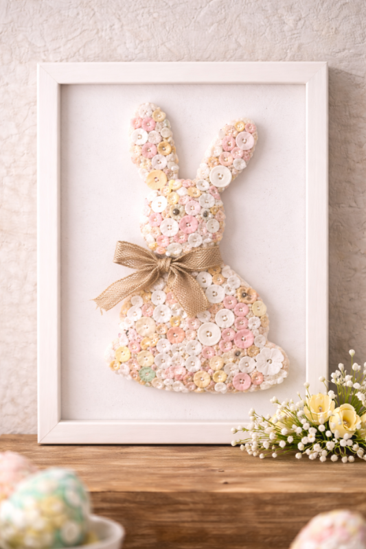 decoracao de pascoa com botoes scaled