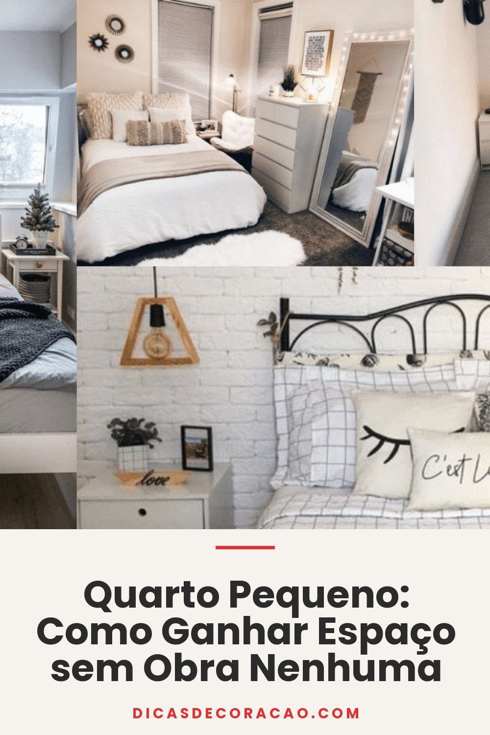 Quarto Pequeno: Como Ganhar Espaço sem Obra Nenhuma