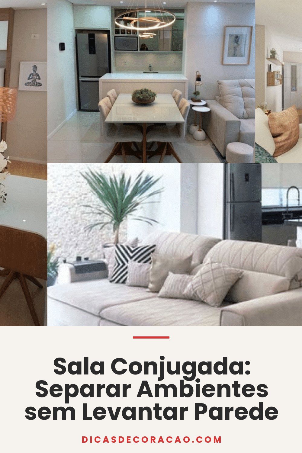 Sala Conjugada: Separar Ambientes sem Levantar Parede