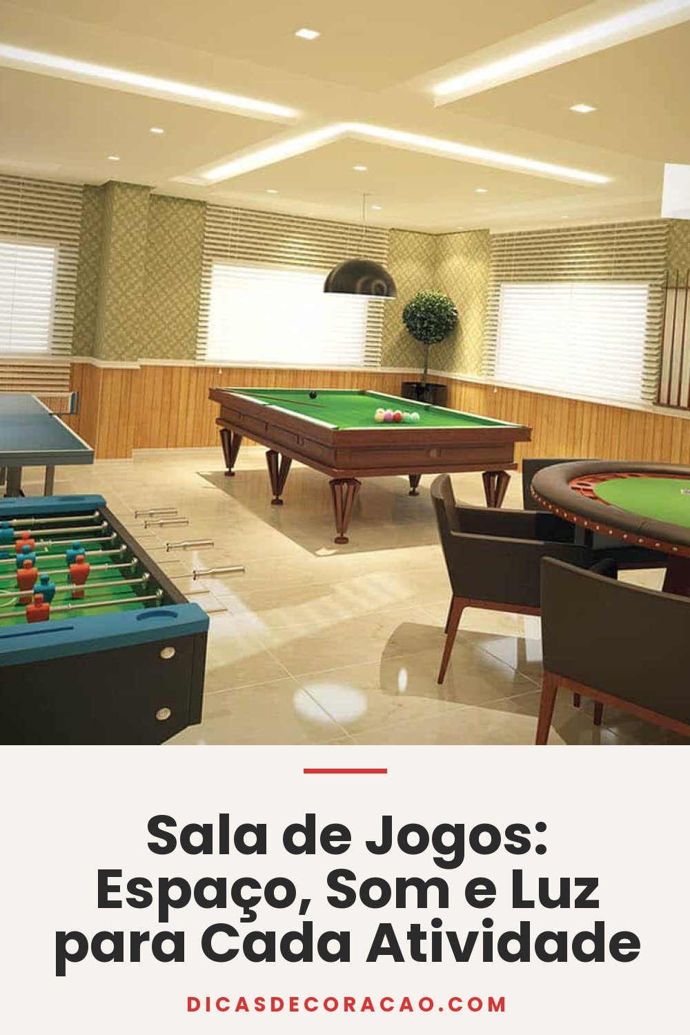Sala de Jogos: Espaço, Som e Luz para Cada Atividade