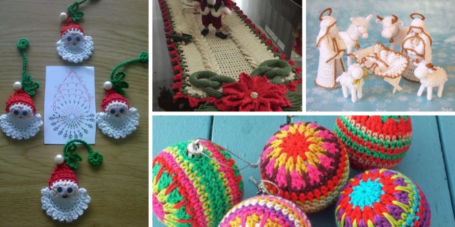 Ideias de Decoração de Natal Feita em Crochê decoracao natal croche