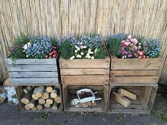 decoracao para jardins com caixotes de madeira 8