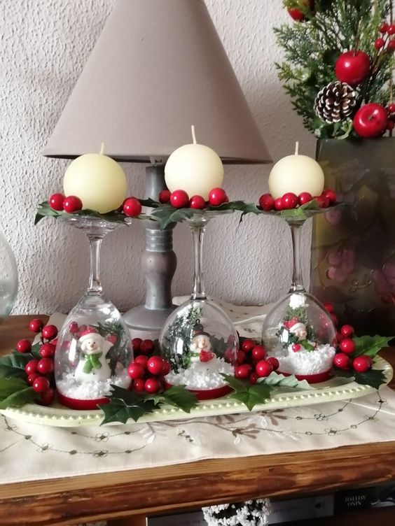 decoracoes de natal com copos de vidro 6