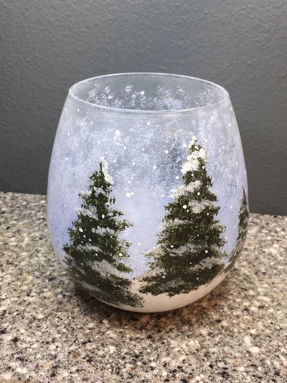 decoracoes de natal com copos de vidro 7