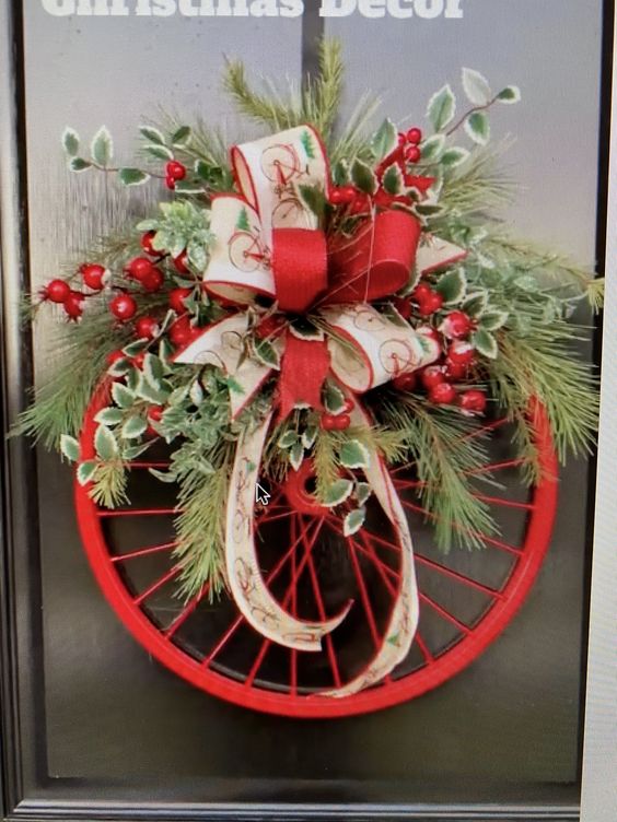 decoracoes de natal com rodas de bicicleta 2