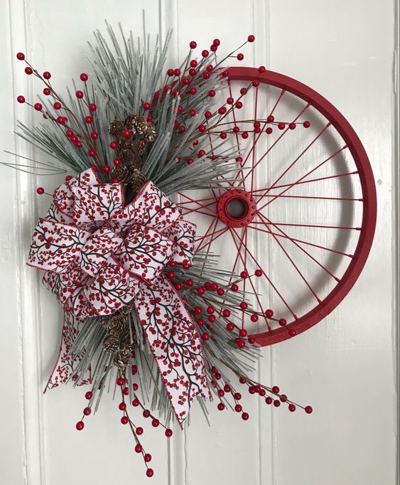 decoracoes de natal com rodas de bicicleta 5